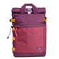 Rolltop-Rucksack mehrfarbig violett/bordeaux