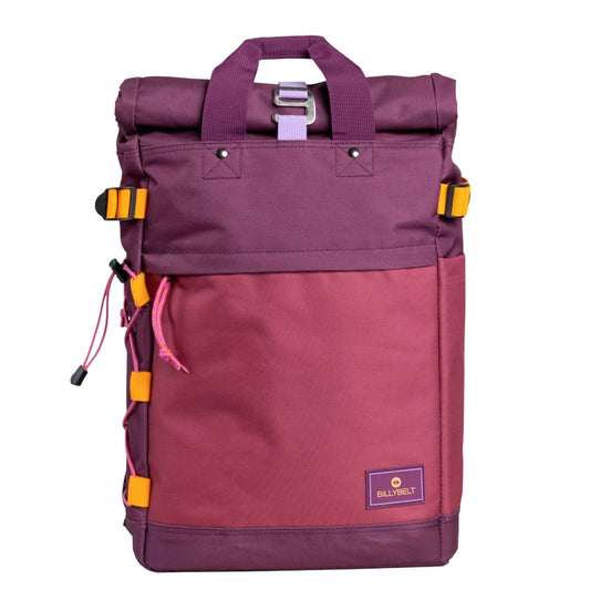 Rolltop-Rucksack mehrfarbig violett/bordeaux