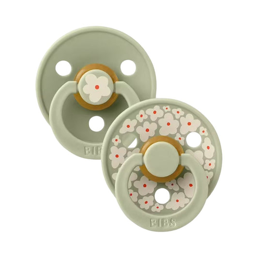 Runder Schnuller aus Naturkautschuk 2er Set Jasmine/Sage