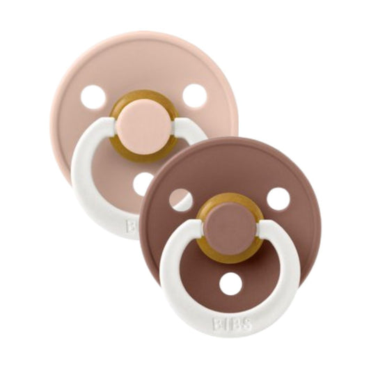 Runder Schnuller aus Naturkautschuk 2er Set Blush/Rosa
