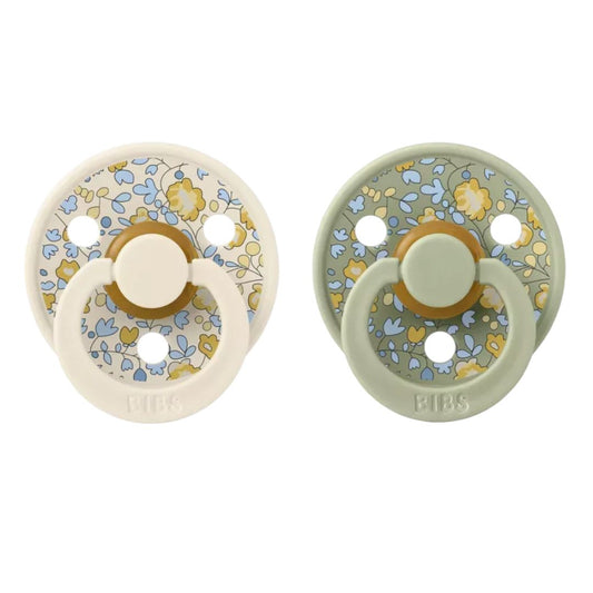 Runder Schnuller aus Naturkautschuk 2er Set Liberty/Eloise Sage