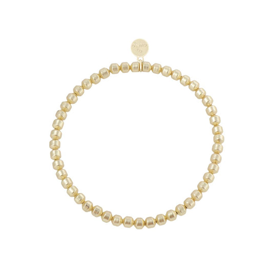 Rundes elastisches Armband matt gold