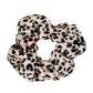 Samt-Scrunchie Haargummi leopard/beige/schwarz