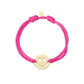 Satinarmband mit Smiley fuchsia
