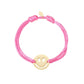 Satinarmband mit Smiley pink