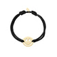 Satinarmband mit Smiley schwarz