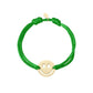 Satinarmband mit Smiley grün