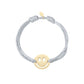 Satinarmband mit Smiley silbergrau