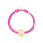 Satinarmband mit Smiley rose