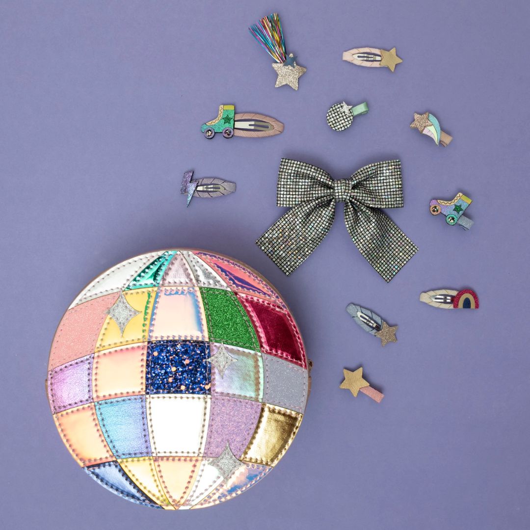 Mimi und Lula | Schillernde Schleife 'Disco-Ball Oversized Bow'