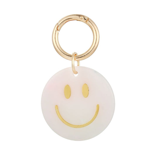 Schlüsselanhänger Smiley rosa