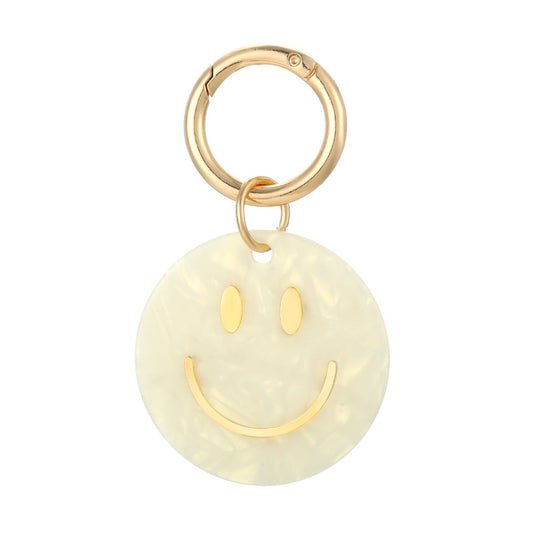 Schlüsselanhänger Smiley beige