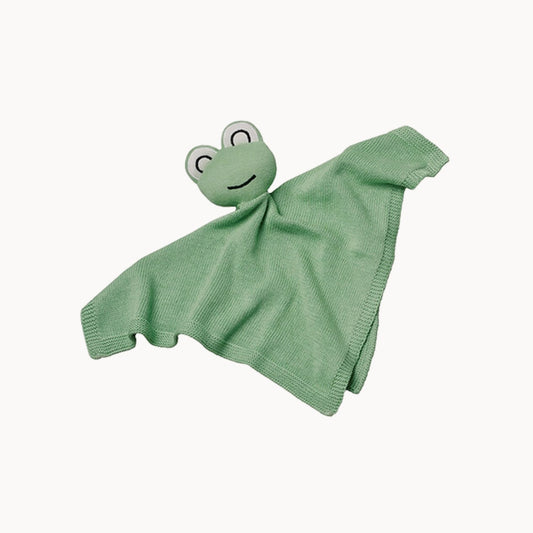 Strick Kuscheltuch Baby Frosch