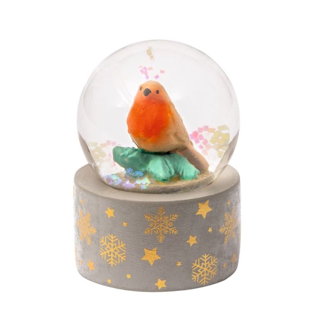 Schneekugel Schneezauber Vogel