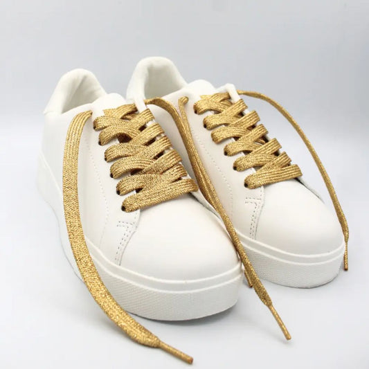 Schnürsenkel Glitzer gold