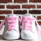 Schnürsenkel mit Vichy-Muster rosa