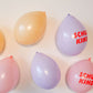 Schulkind Luftballon Set rosa-Mix 6 Stück