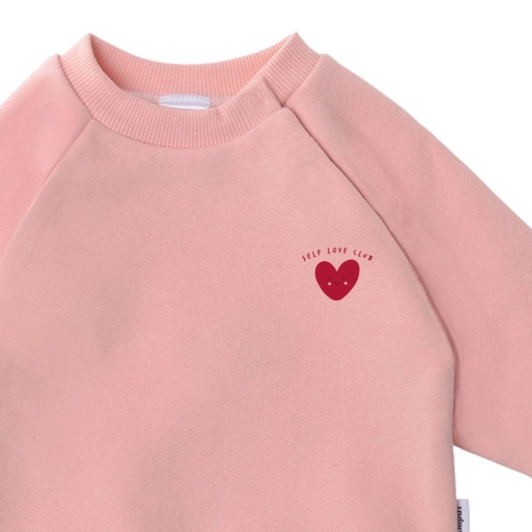 Sweatshirt in rosa mit Print 'Selflove Club'