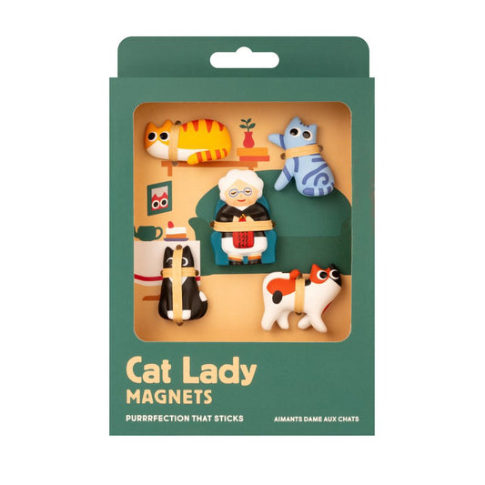 Set mit lustigen Magneten 'Cat Lady'