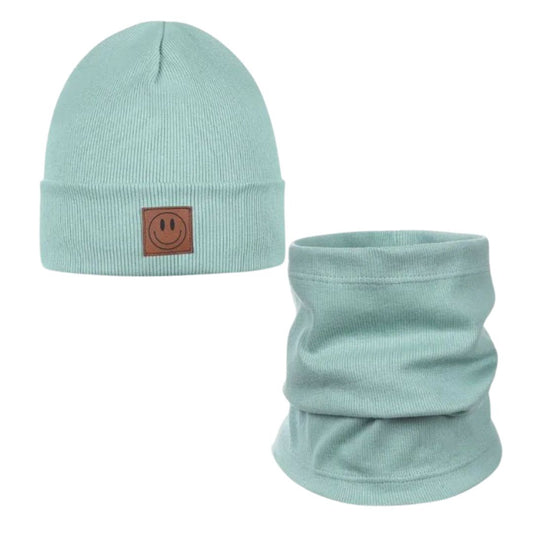 Set Mütze und Loop für Kinder mint