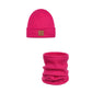 Set Mütze und Loop für Kinder fuchsia/pink
