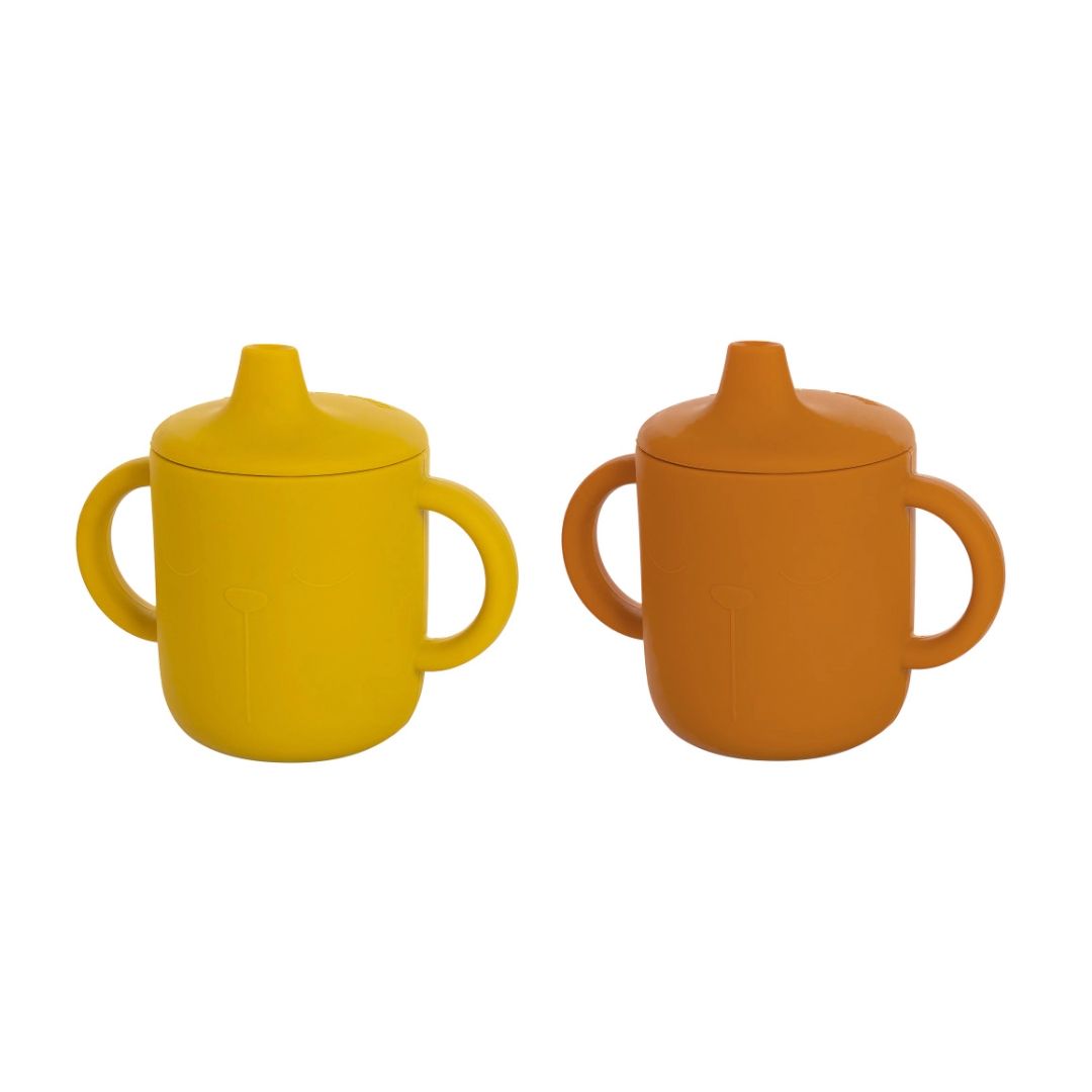 Sippy Tassen Set Trinklernbecher gelb/orange