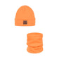 Set Mütze und Loop für Kinder orange/peach
