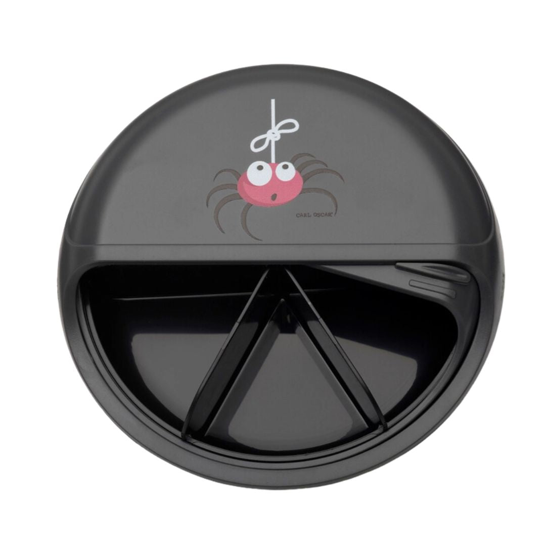 Snack Disc Kinder 'Kleine Spinne' anthrazit 15 cm