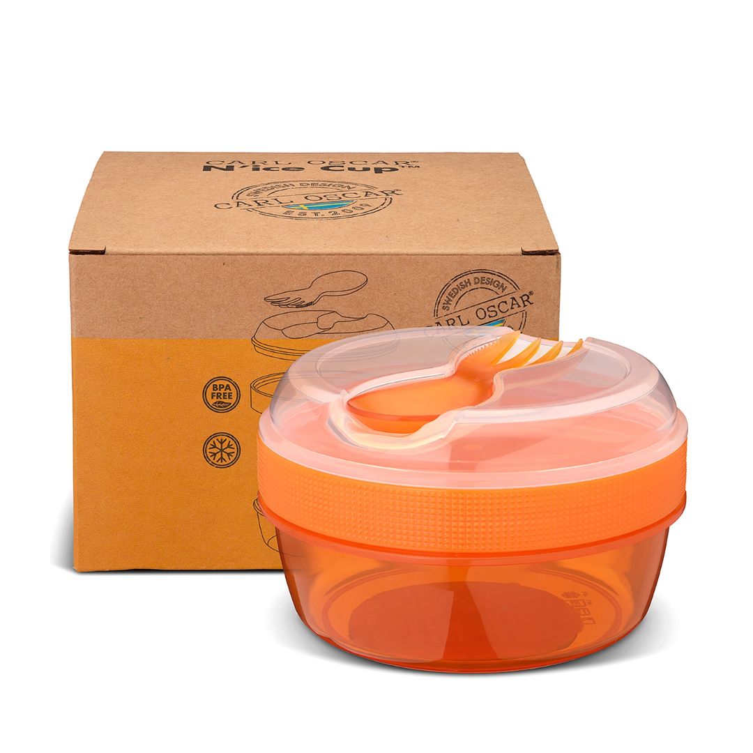 n'Ice Cup, Snackbox mit Kühlscheibe - Orange