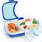 GoBe 2in1 Lunchbox & Snack Spinner mit Sticker blau