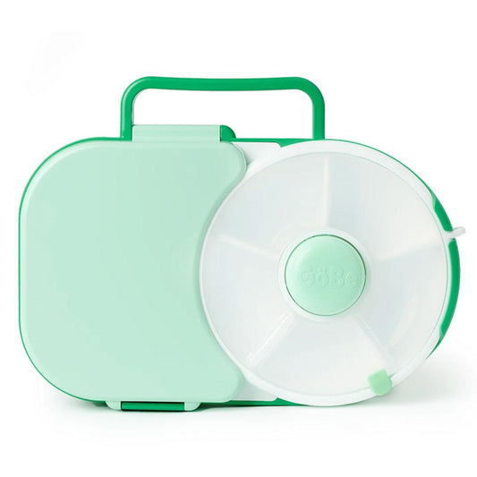 GoBe 2in1 Lunchbox & Snack Spinner mit Sticker sage green
