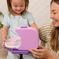 GoBe 2in1 Lunchbox & Snack Spinner mit Sticker lila