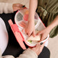 GoBe 2in1 Lunchbox & Snack Spinner mit Sticker rosa