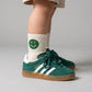 Tennis Socken für Babys & Kinder 'Smiley grün'