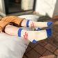 Socken 'Too cool for school' blau