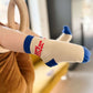 Socken 'Too cool for school' blau