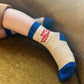 Socken 'Too cool for school' blau