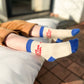 Socken 'Too cool for school' blau