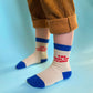 Socken 'Too cool for school' blau