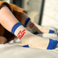 Socken 'Too cool for school' blau