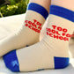 Socken 'Too cool for school' blau