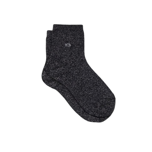 Glitzersocken unifarben schwarz