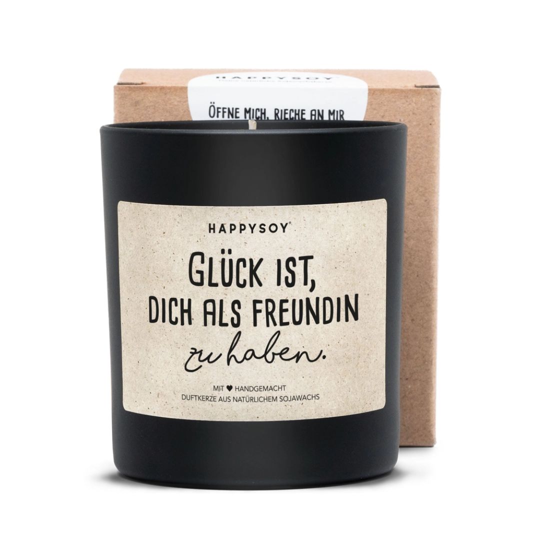 Duftkerze 'Glück ist, dich als Freundin zu haben'