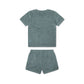 Sommer Frottee Set Shirt und Shorts für Jungen leo grün