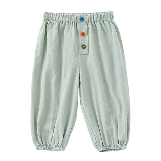 Unifarbene Loose Pants 'Colorful Buttons' mint
