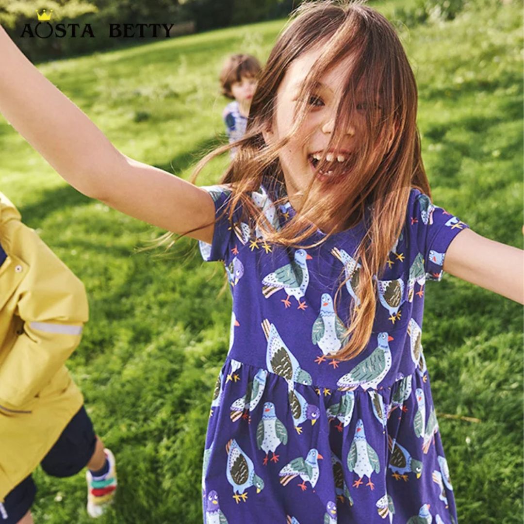 Kleid Kurzarm 'Dove' blau