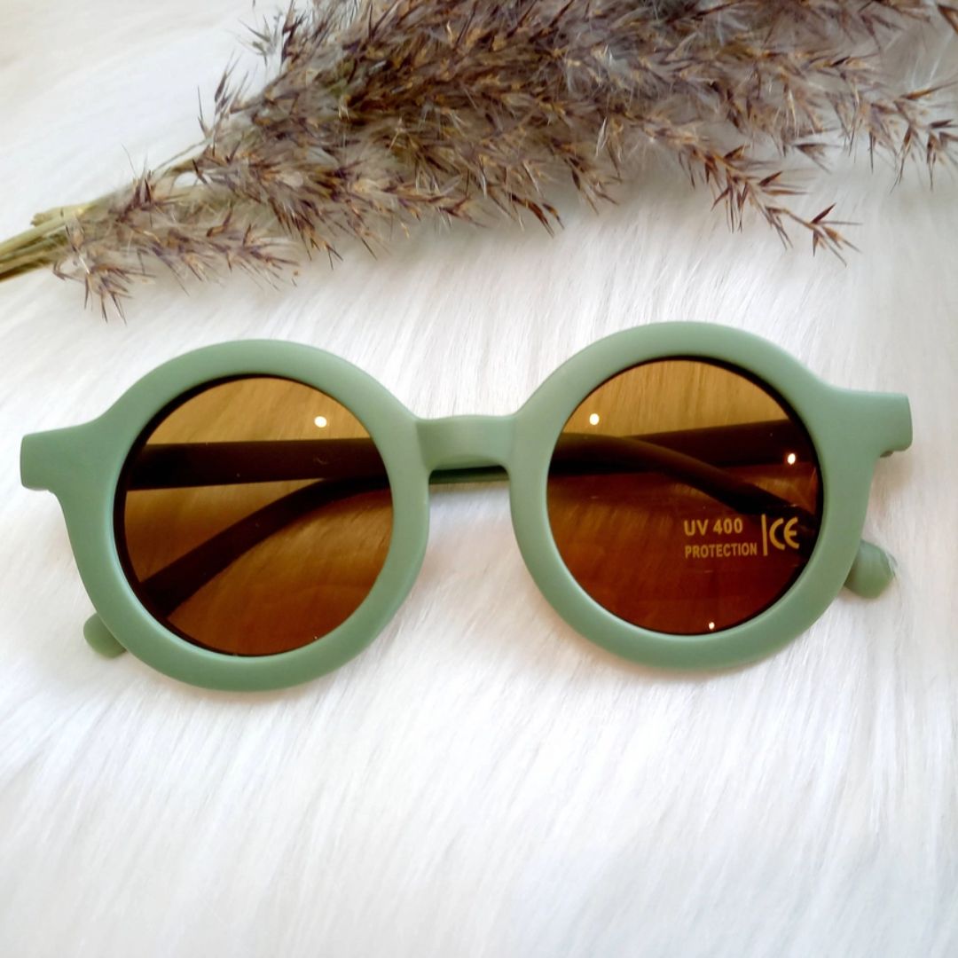 Kinder Sonnenbrille Retro rund unifarben