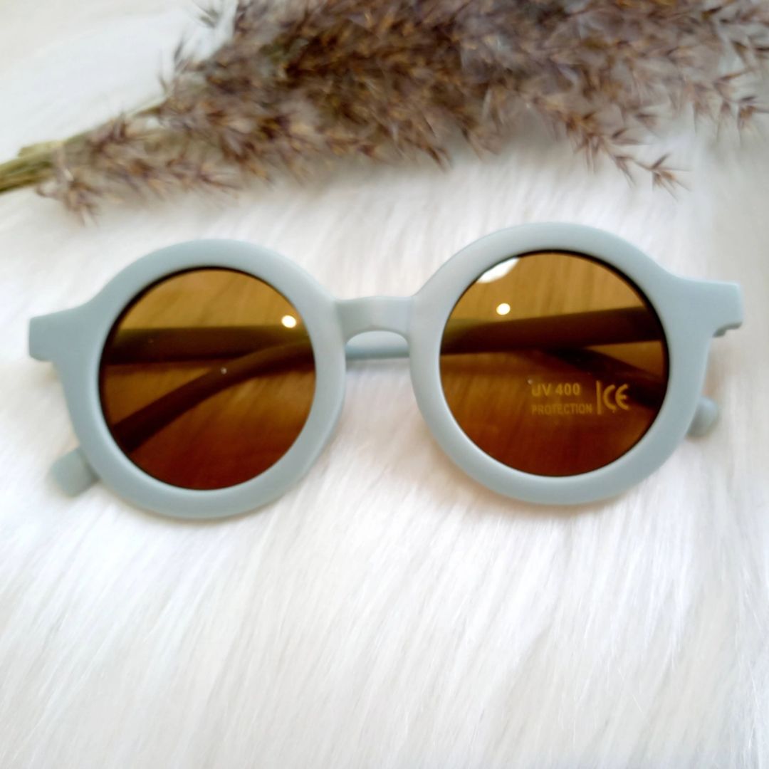 Kinder Sonnenbrille Retro rund unifarben