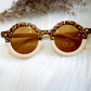 Kindersonnenbrille Retro Leopard/Creme