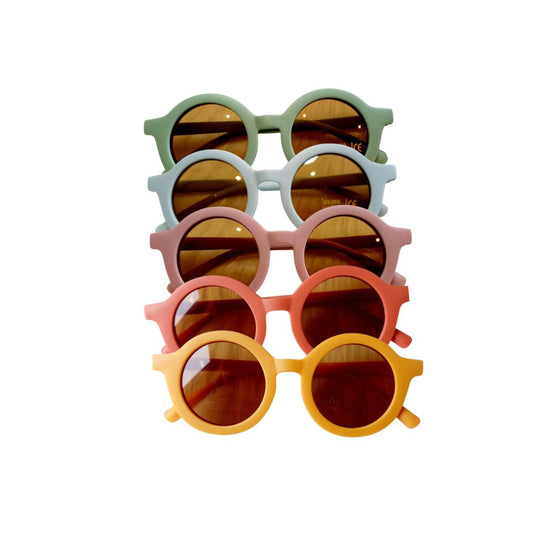 Kinder Sonnenbrille Retro rund unifarben